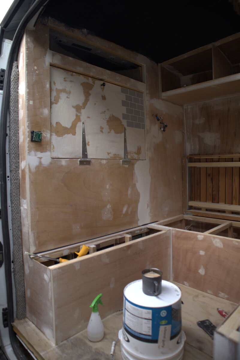 Cockpit wall sanded smooth